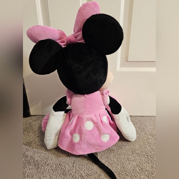 Disney Minnie Mouse Plush 26" Blk/Pink - Picture 6 of 8